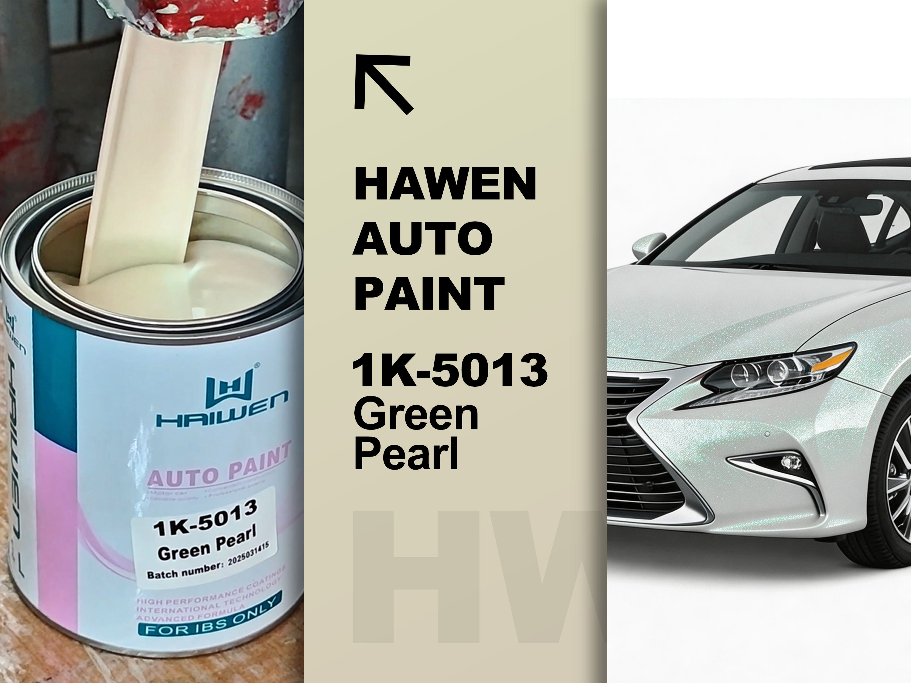 1K-5013 Green Pearl Professional Automotive Refinish Solutions Partner,China Auto Refinish Paint Factory#carpaint