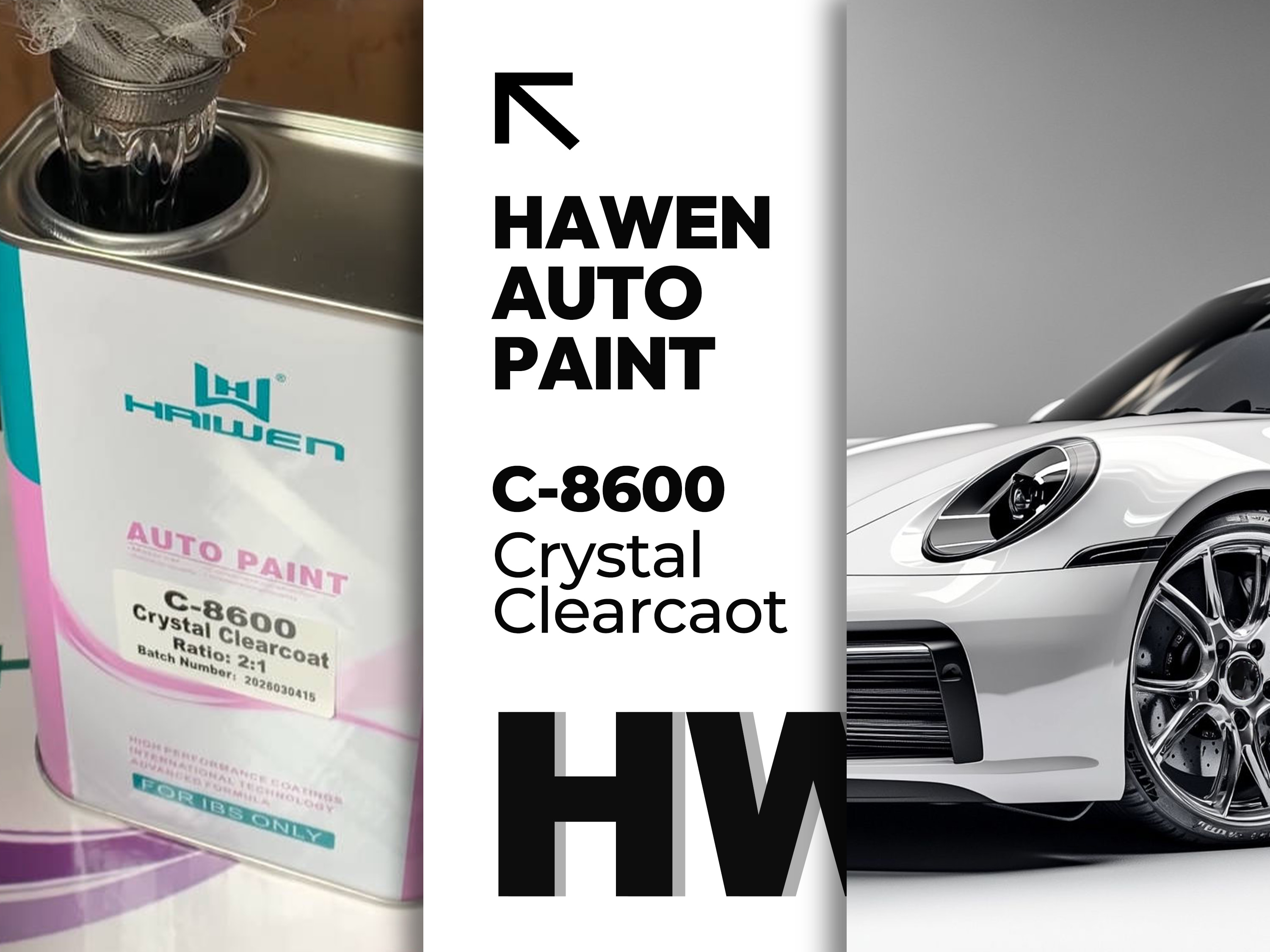 C-8600 Crystal Clearcaot High-Solids Hardener Enhancing Coating Strength & Scratch Protection. Delivers denser film, bet