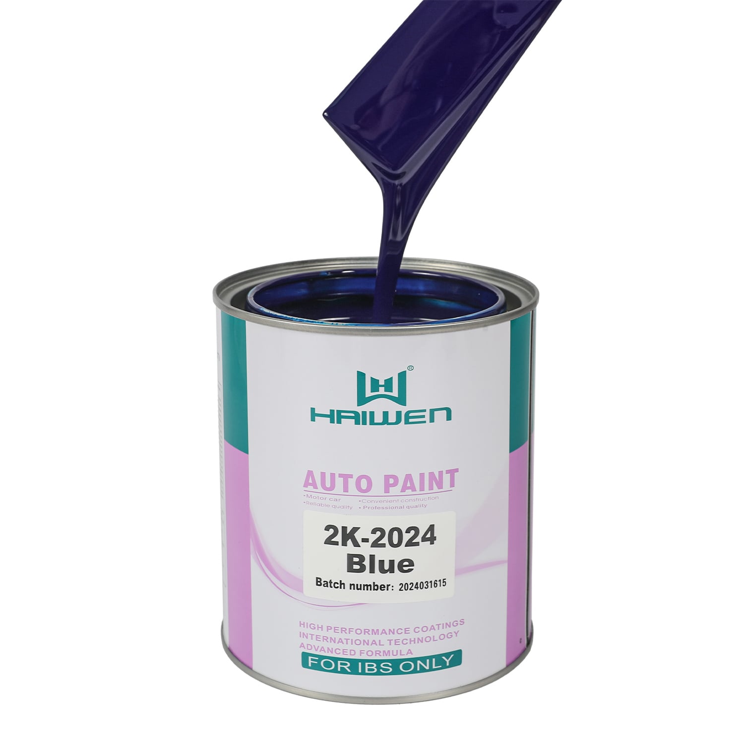HAIWEN 2K-2024 Blue 2K Acrylic Paint – Dark Blue with Reddish Sides Car Refinish Paint