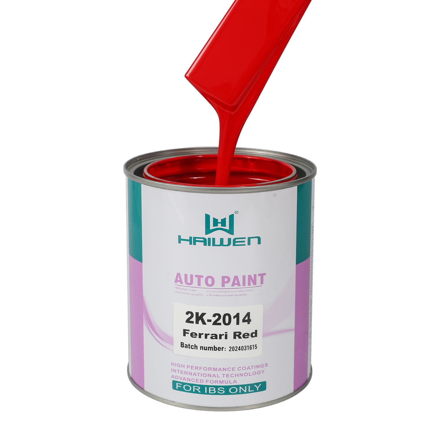 HAIWEN 2K-2014 Ferrari Red 2K Acrylic Paint – High Brilliance Red Car Refinish Paint