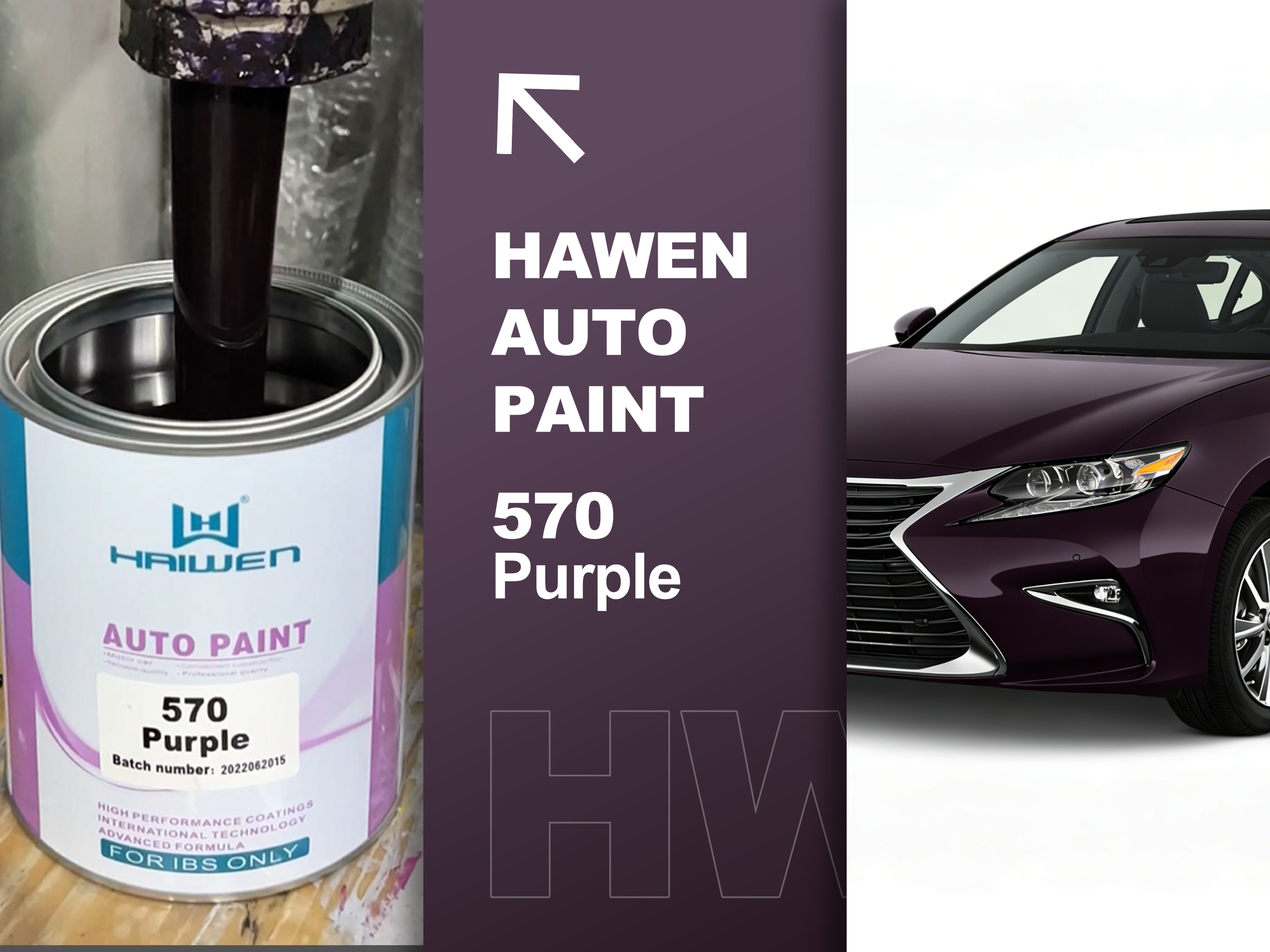 570 Purple,The front side is purplish blue,the sides are reddish.Border-crossing craftsmanship in vehicle finishes, invi