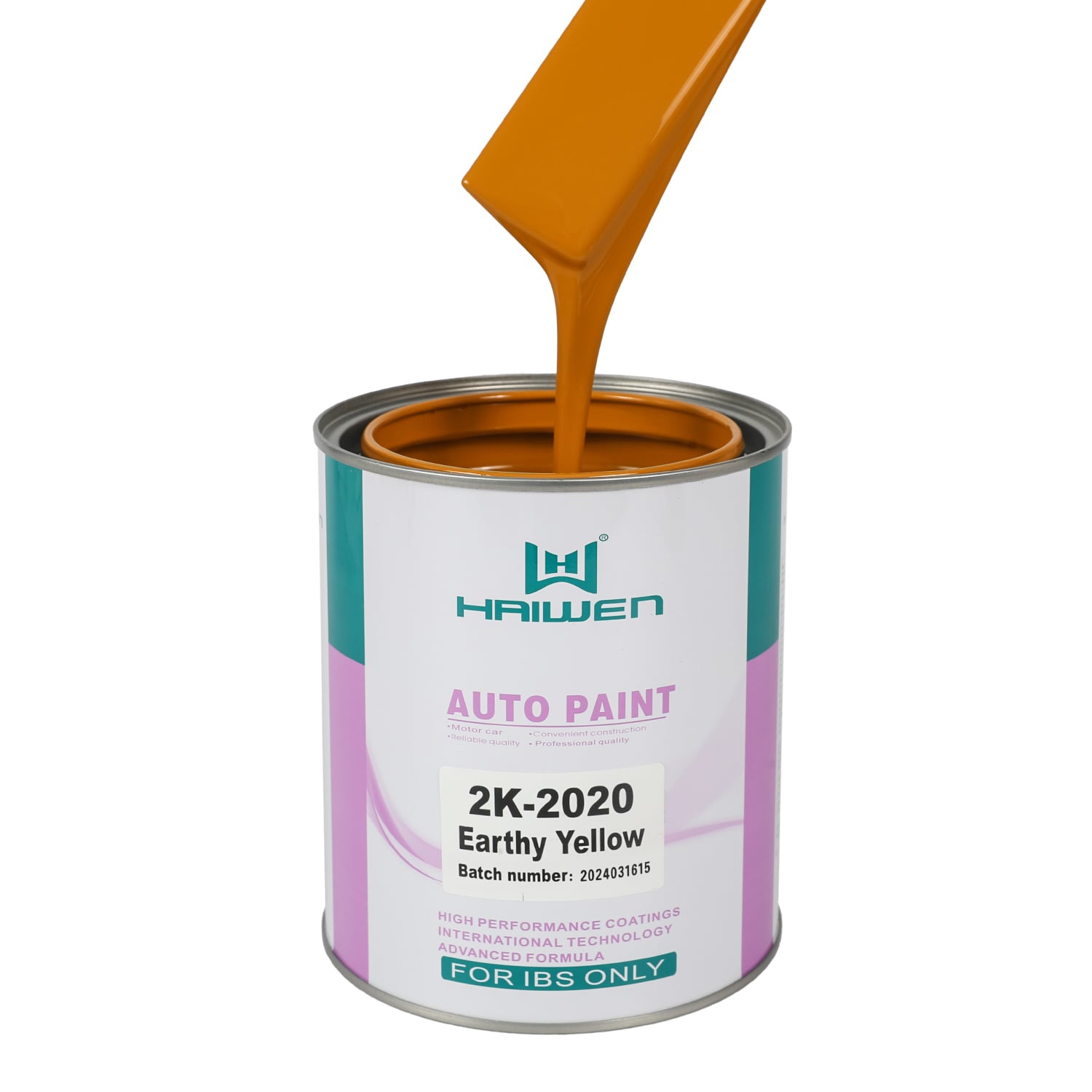 HAIWEN 2K-2020 Earthy Yellow 2K Acrylic Paint – Slightly Dark Earthy Yellow Car Refinish Paint