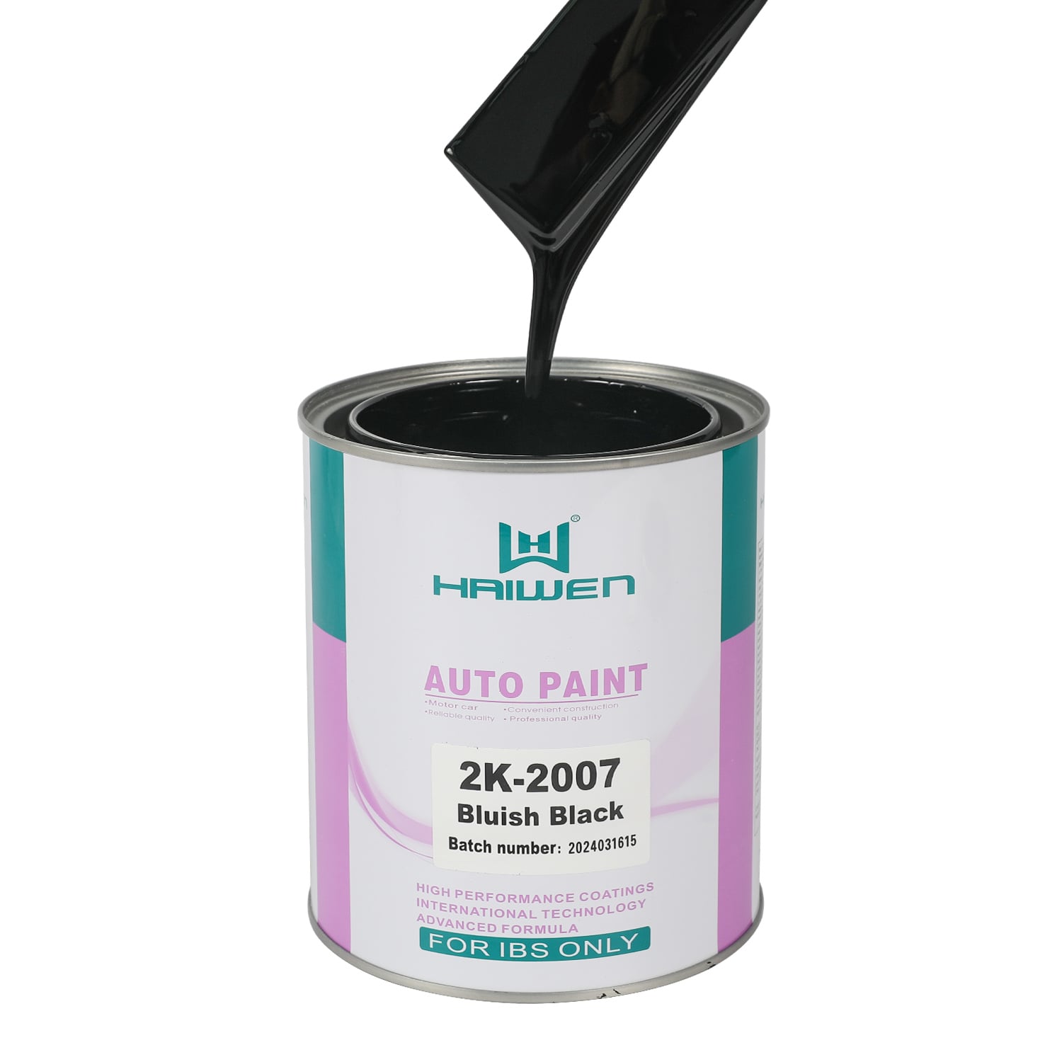 HAIWEN 2K-2007 Bluish Black Automotive Basecoat – High Blackness Bluish Tone Car Refinish Paint
