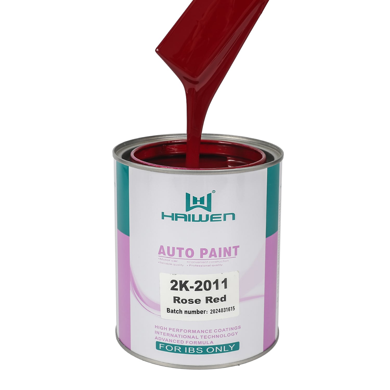 HAIWEN 2K-2011 Rose Red 2K Acrylic Paint – Vivid Red with Purple and Blue Phase Car Refinish Paint