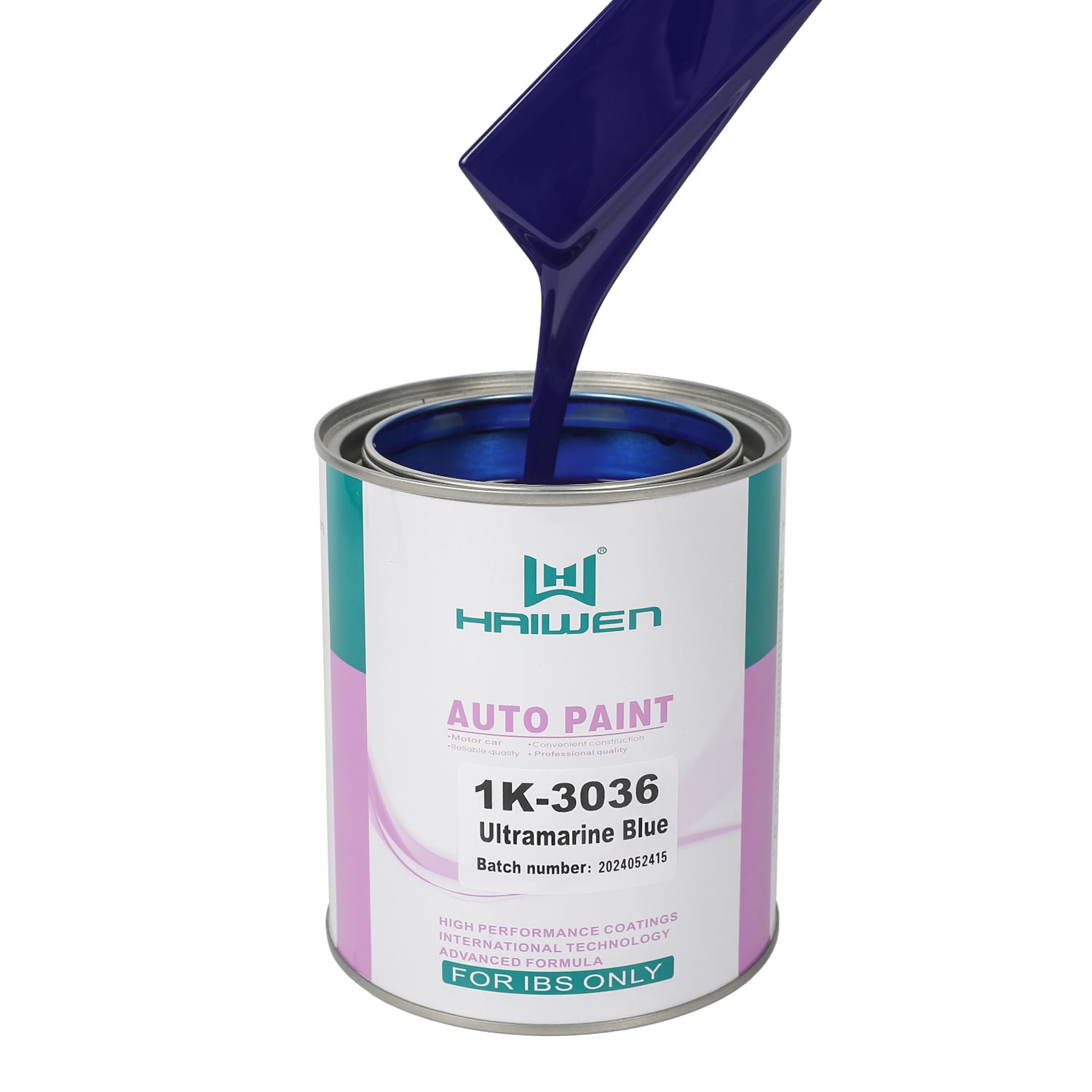 HAIWEN 1K-3036 Ultramarine Blue 1K Basecoat – Deep, Clear, Slightly Greenish-Blue for Automotive Refinish and Color Mixing
