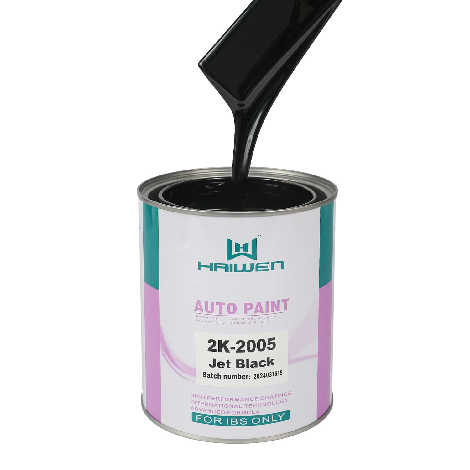 HAIWEN 2K-2005 Jet Black Automotive Basecoat – Bluish Tone Car Refinish Paint