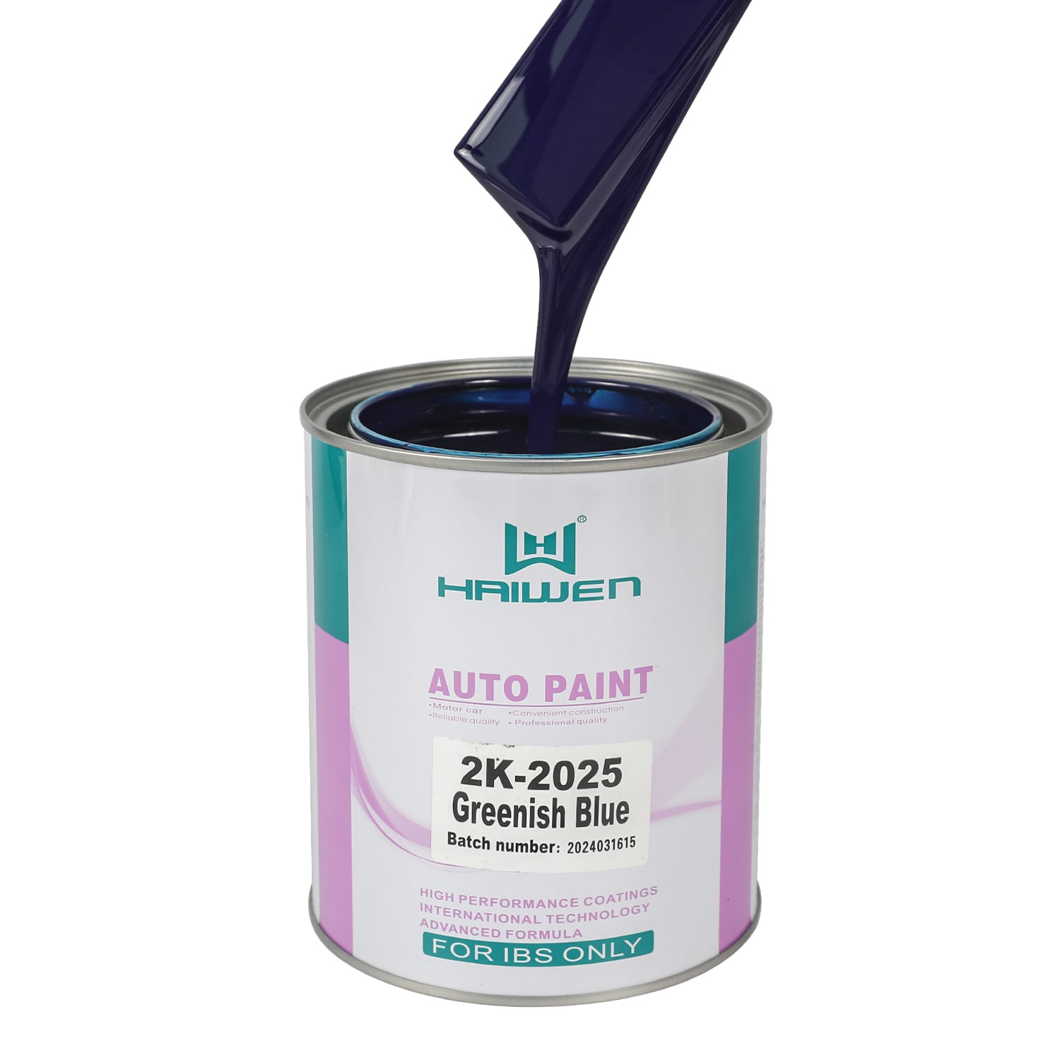 HAIWEN 2K-2025 Greenish Blue 2K Acrylic Paint – Green Front with Reddish Sides Car Refinish Paint