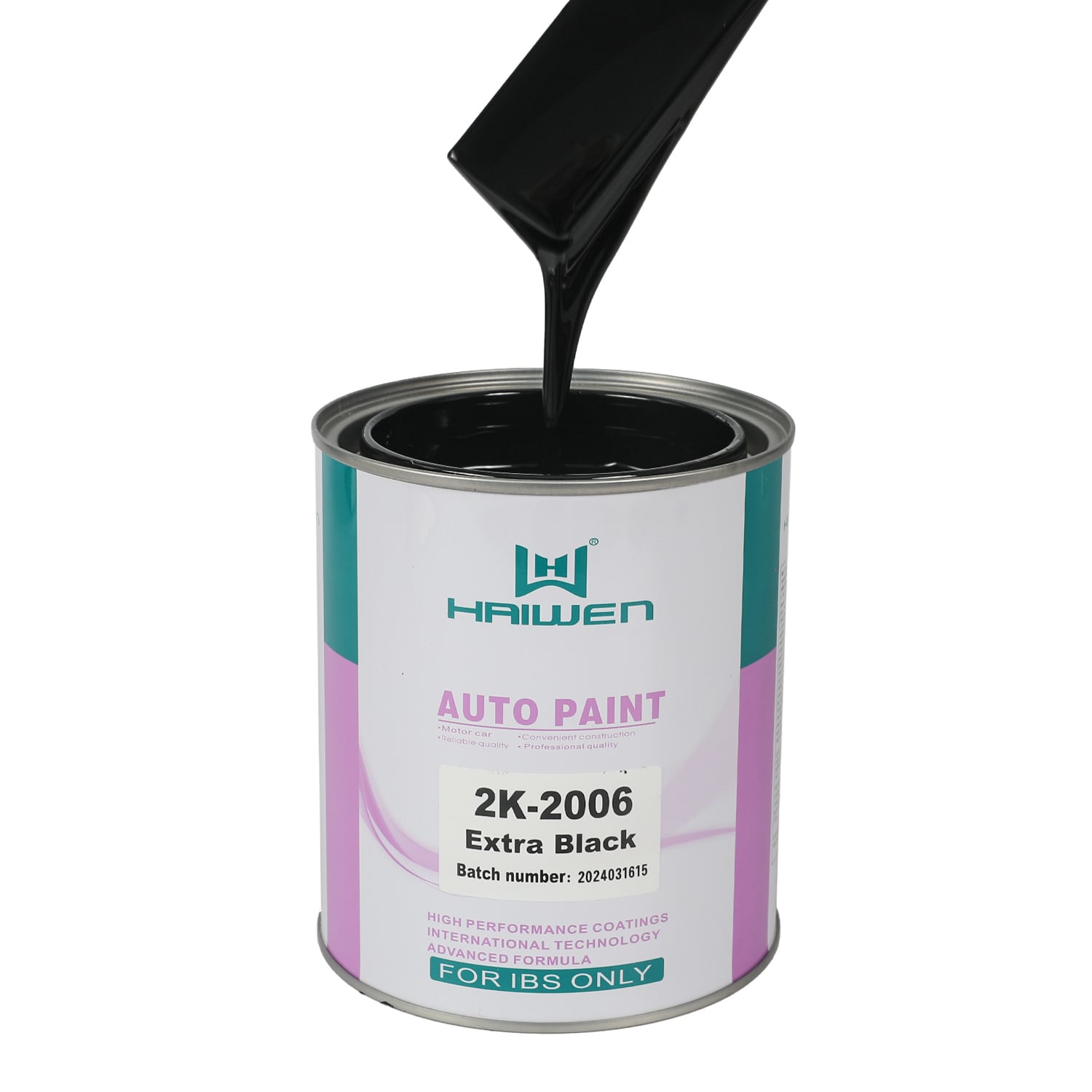 HAIWEN 2K-2006 Extra Black Automotive Basecoat – High Blackness Yellow Tone Car Refinish Paint