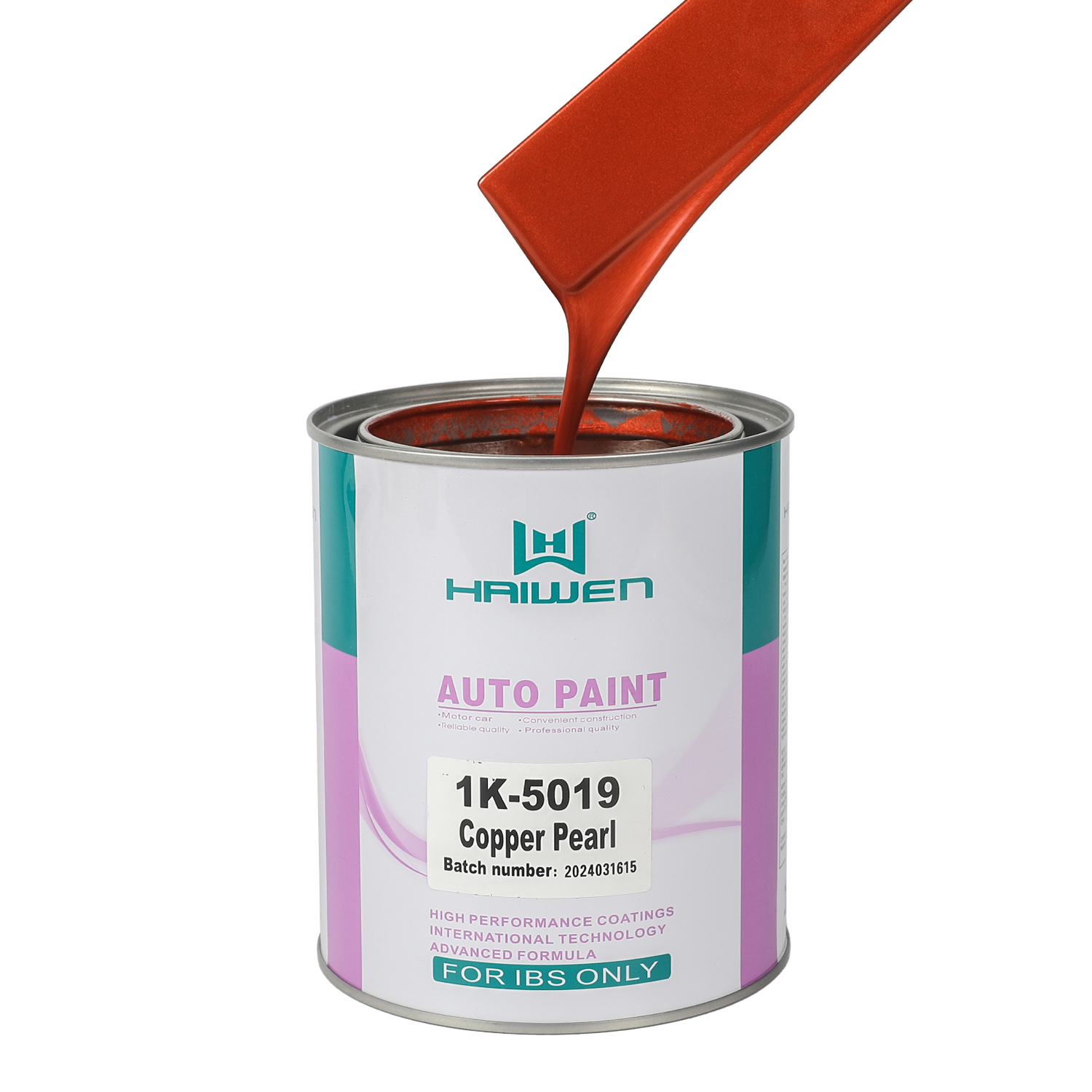 HAIWEN 1K-5019 Copper Pearl 1K Pearl Paint – Antique Copper Tone for Automotive Refinish and Color Mixing