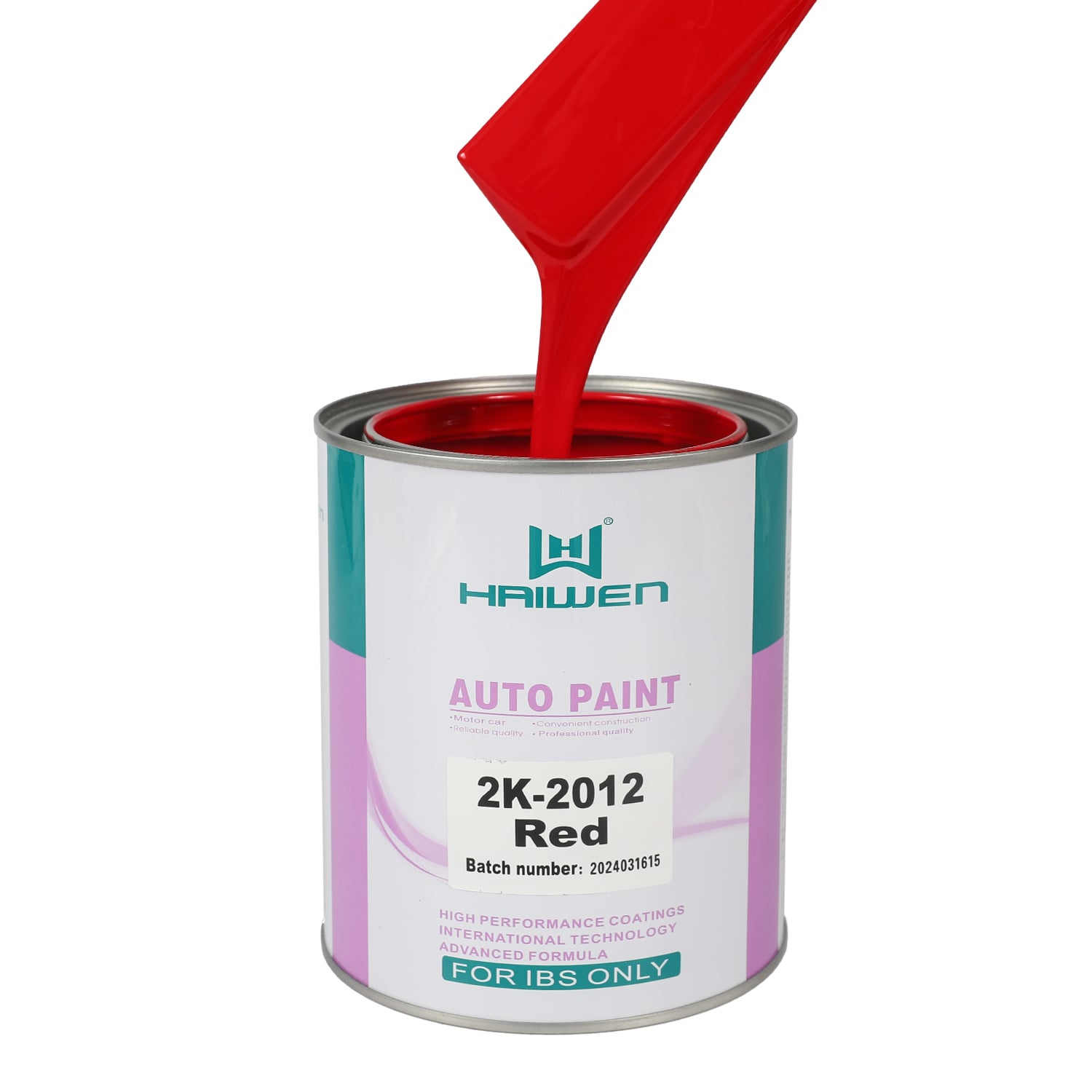 HAIWEN 2K-2012 Red 2K Acrylic Paint – Dark Red with Bluish Sides Car Refinish Paint