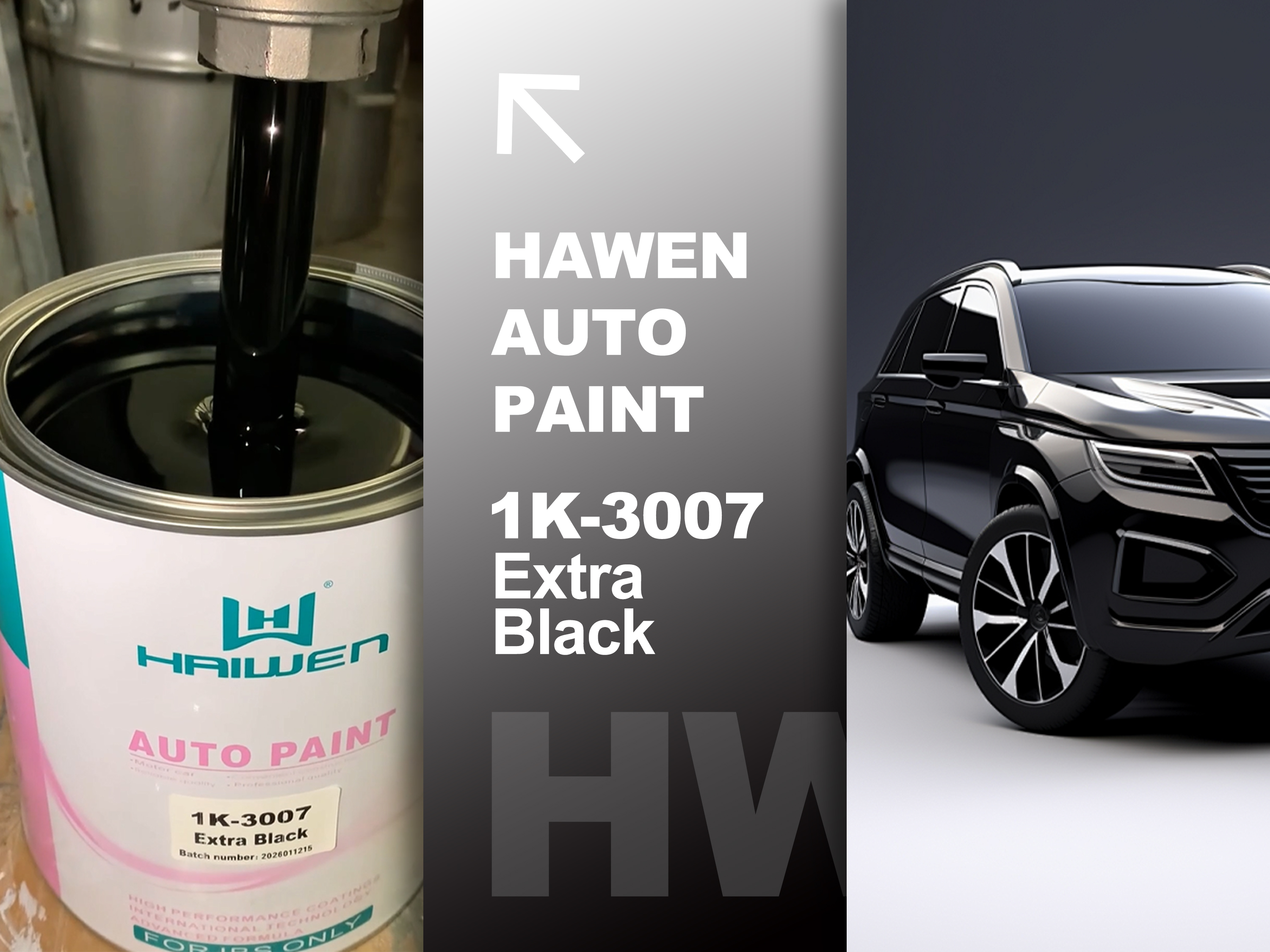 1K-3007 Extra Black What matters more to you – price or quality? Drop your opinion below!##haiwencarpaint #carpaint #aut