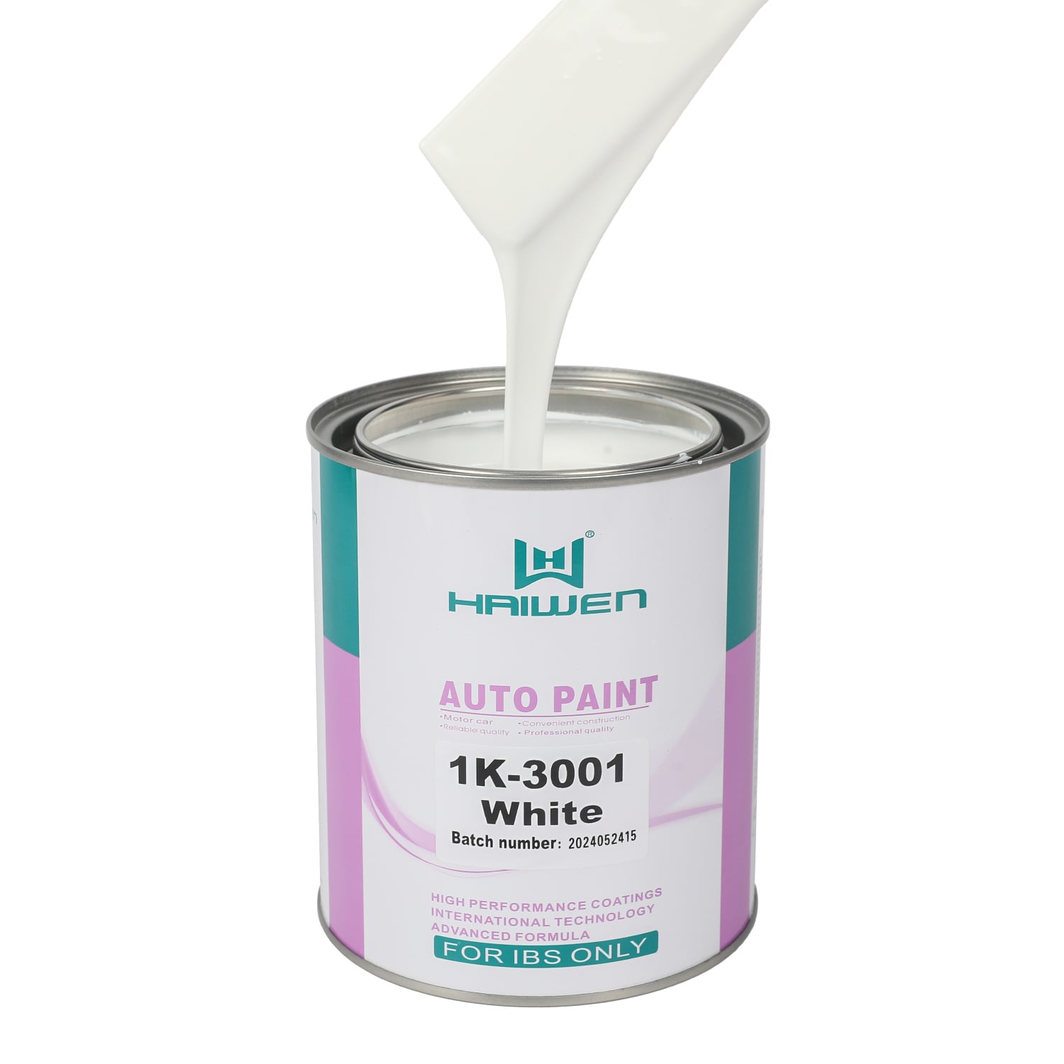 HAIWEN 1K-3002 Super White 1K Basecoat – High-Quality, High-Concentration White for Automotive Refinish and Color Mixing