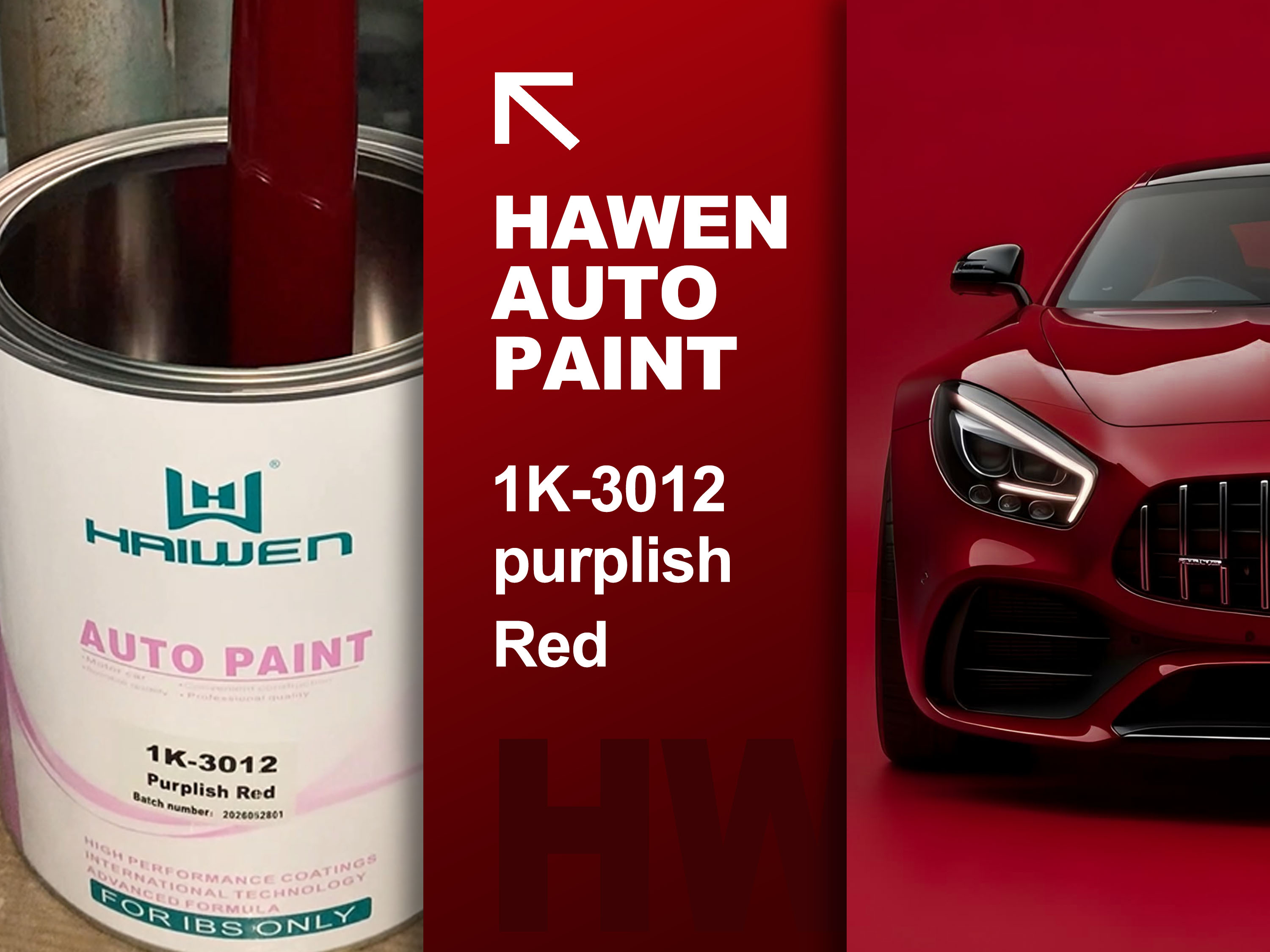 1k-3012 purplish red Burgundy purple, wearing a slightly inebriated red wine on the car🔥.#haiwencarpaint#MadeinChina