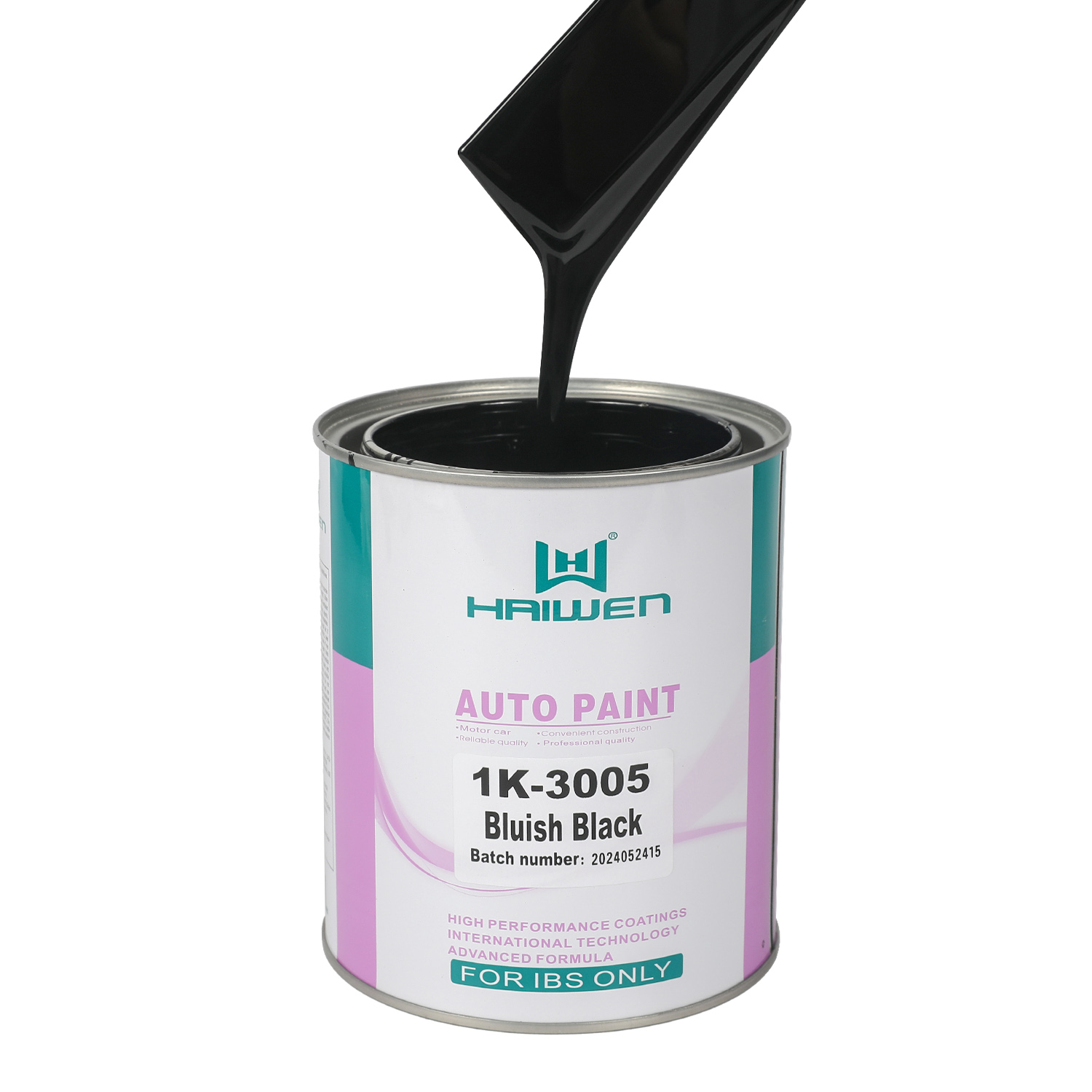 HAIWEN 1K-3005 Bluish Black 1K Basecoat – Deep Black with Blue Phase for Automotive Color Mixing and Refinish