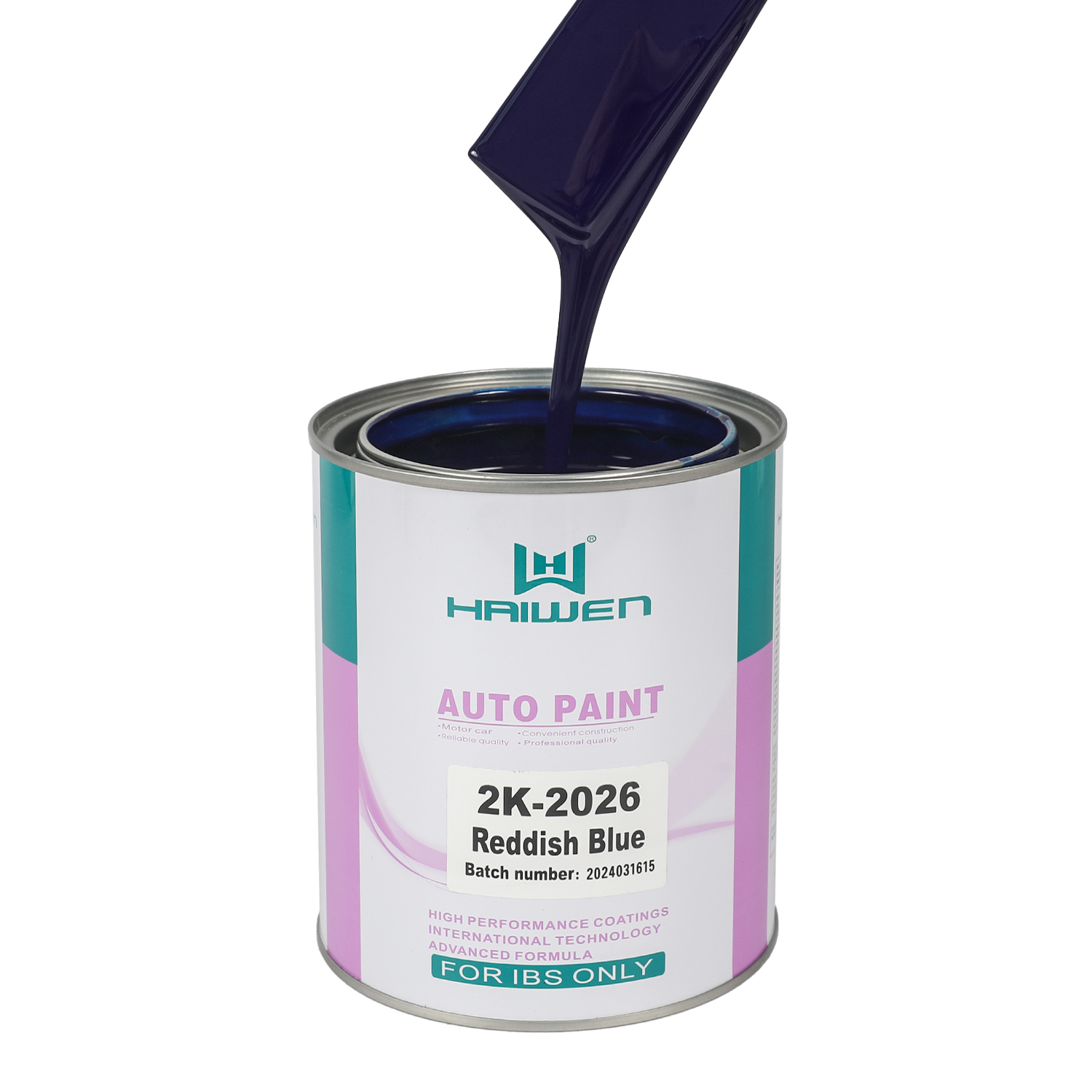 HAIWEN 2K-2026 Reddish Blue 2K Acrylic Paint – Blue Front with Reddish Sides Car Refinish Paint