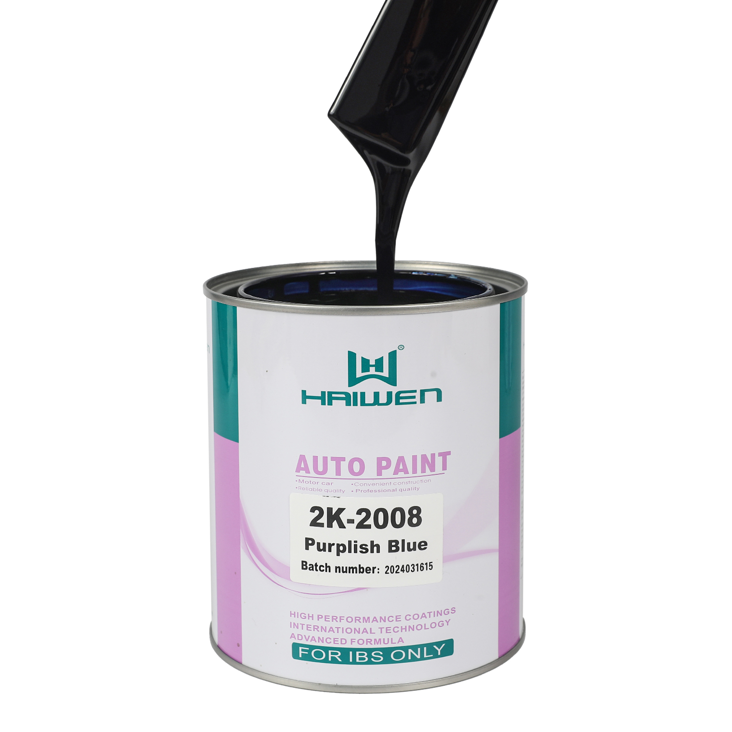 HAIWEN 2K-2008 Purplish Blue Automotive Basecoat – Reddest Blue Series Car Refinish Paint