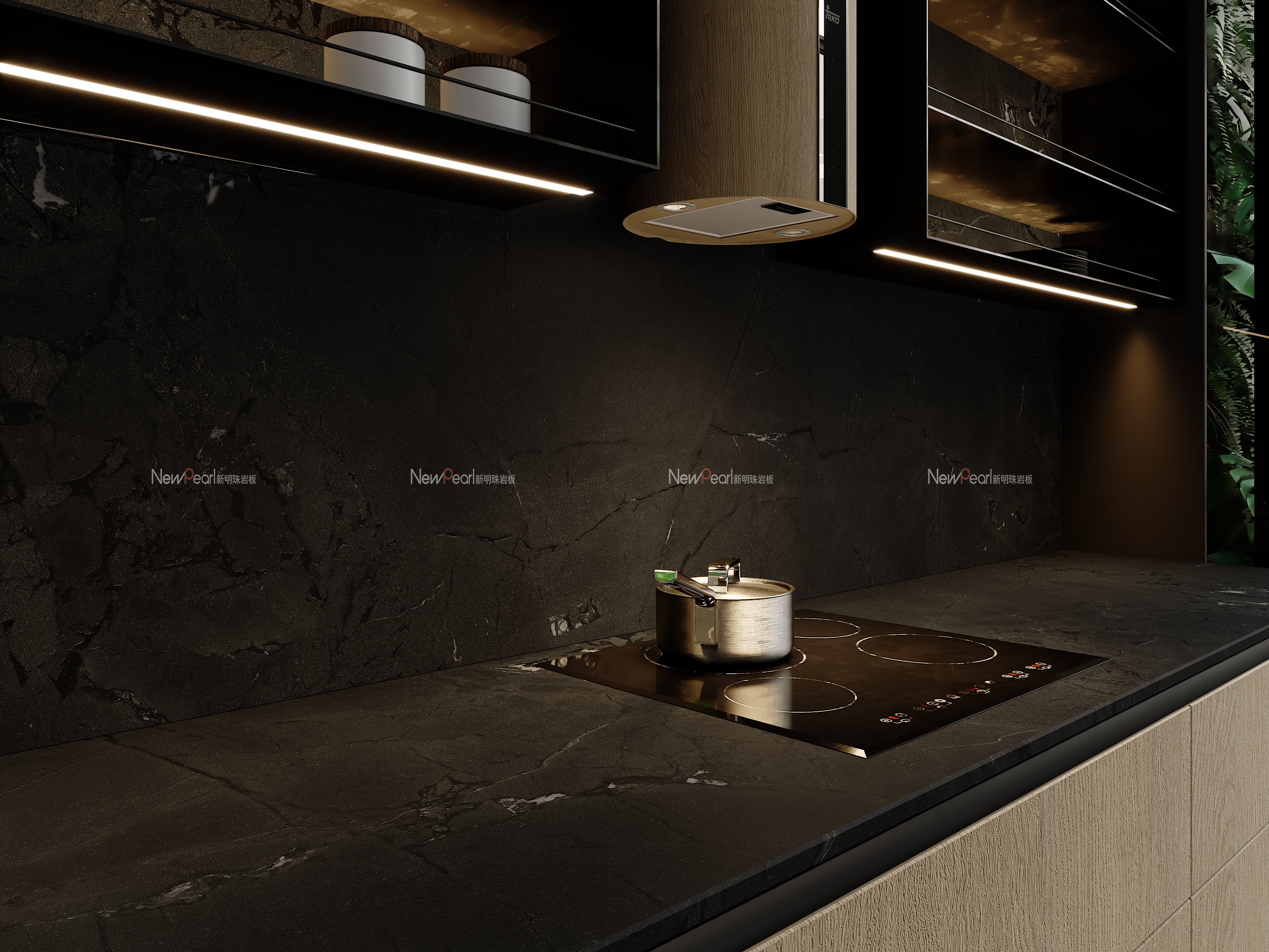 Waterproof Wood Series Tile Flooring for Open-Plan Project Kitchens
