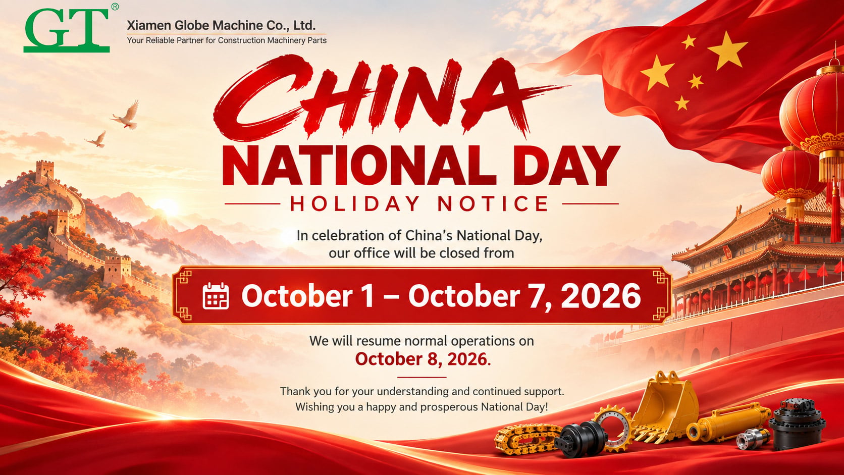 National Day Holiday Notice