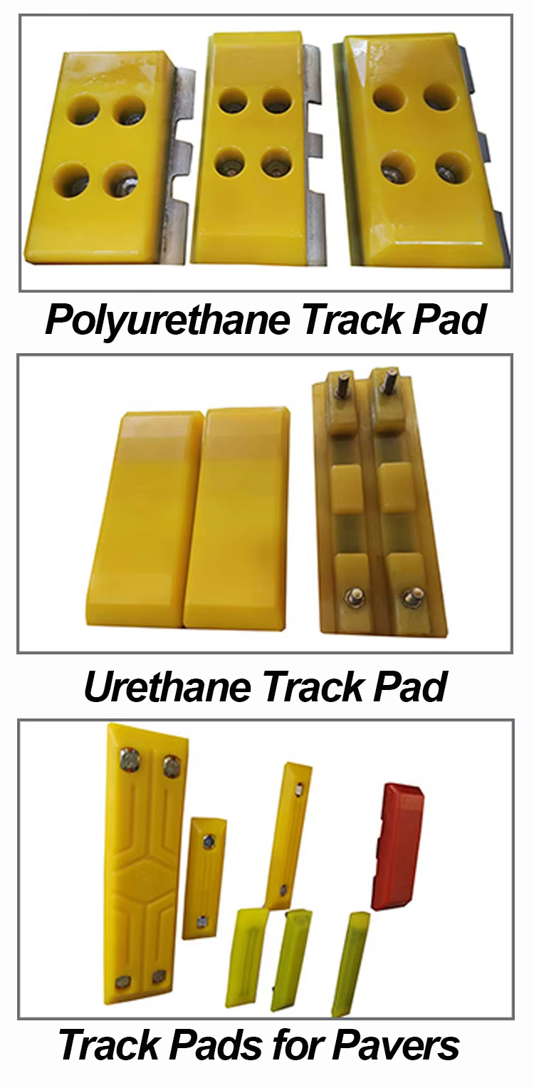 300MM 350MM 400MM 420MM Factory Supply 450 Polyurethane Track Pad Smoke Free Rubber Excavator TPU Track Pads factory
