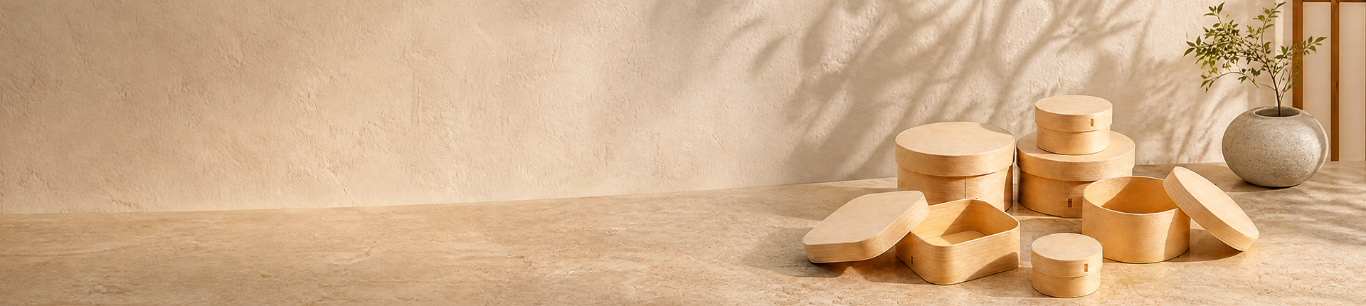 veneer wood round box-0