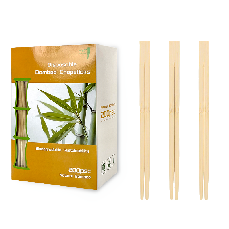 Bamboo Twin Chopsticks in Color Window Paper Box