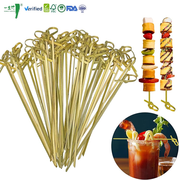 What Are the Benefits of Using Bamboo Knot Cocktail Sticks Over Plastic Options?