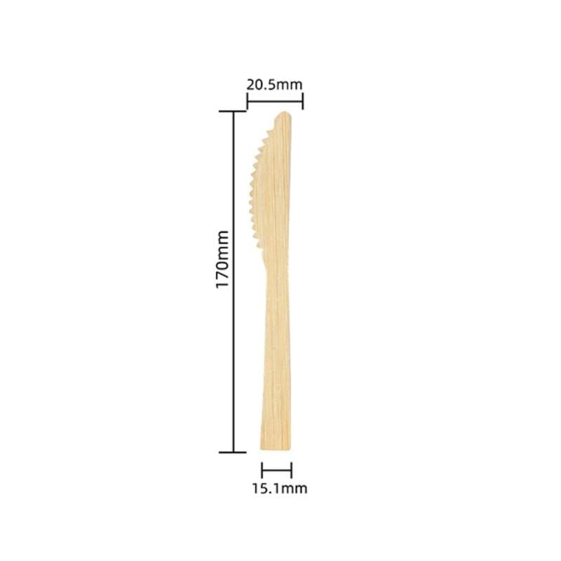 Disposable bamboo knife 6.7''