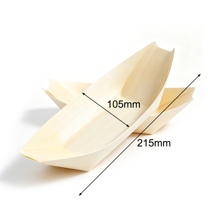 Disposable Veneer Wood Boat 8.46