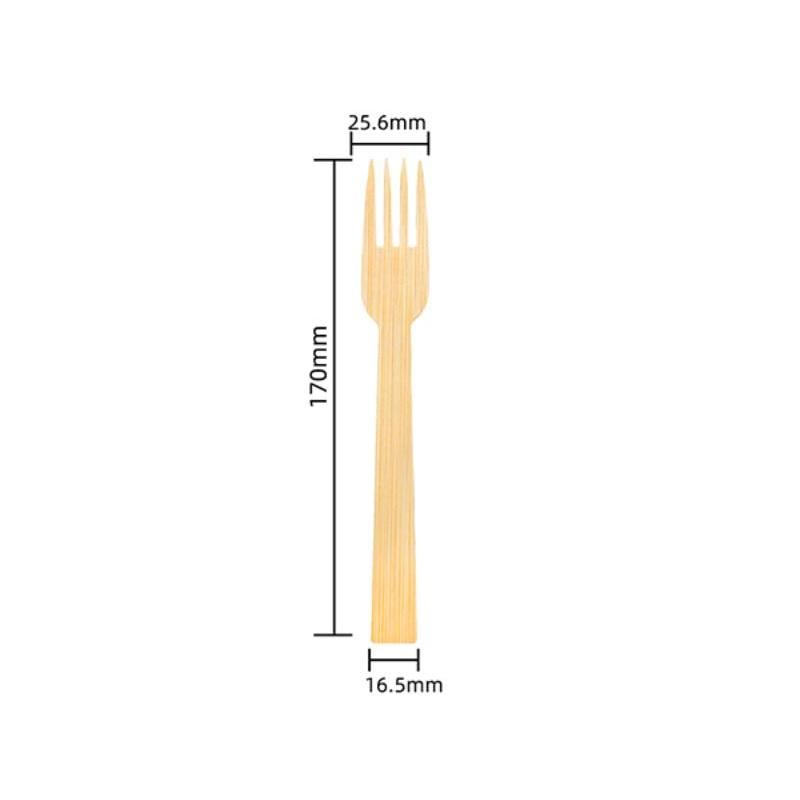 Disposable bamboo fork 6.7”