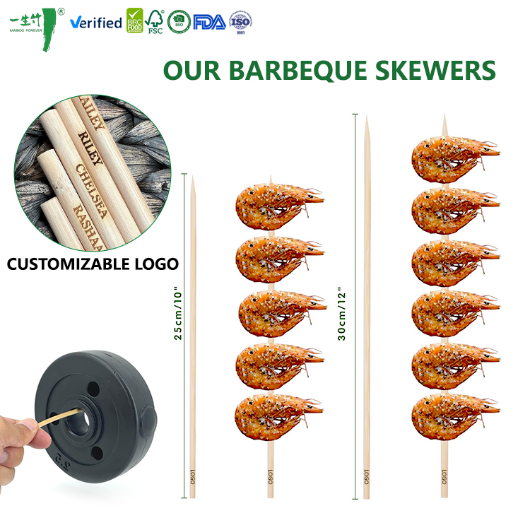 What Sizes and Lengths of BBQ Bamboo Skewers Are Available for Wholesale?