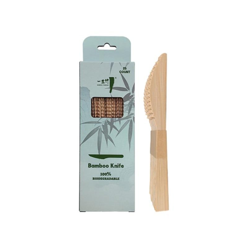 25 count bamboo knives in hanging box