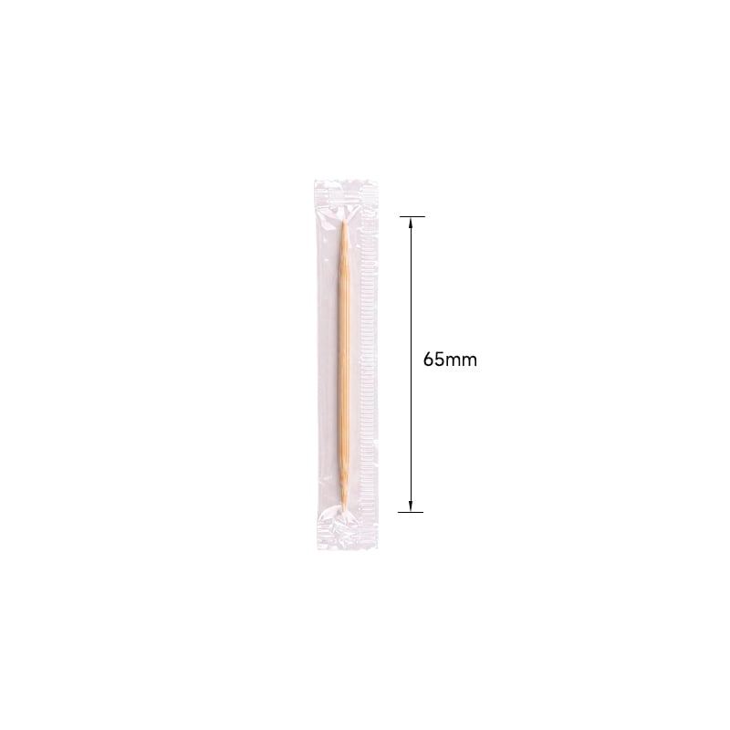 Individually plastic wrapped toothpick