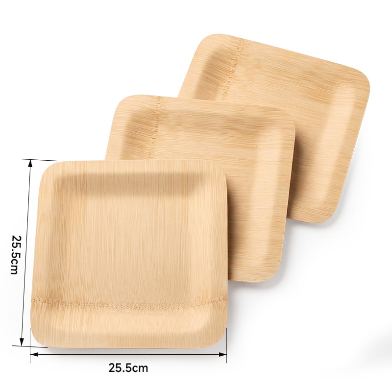 Square Bamboo Plate 9.84
