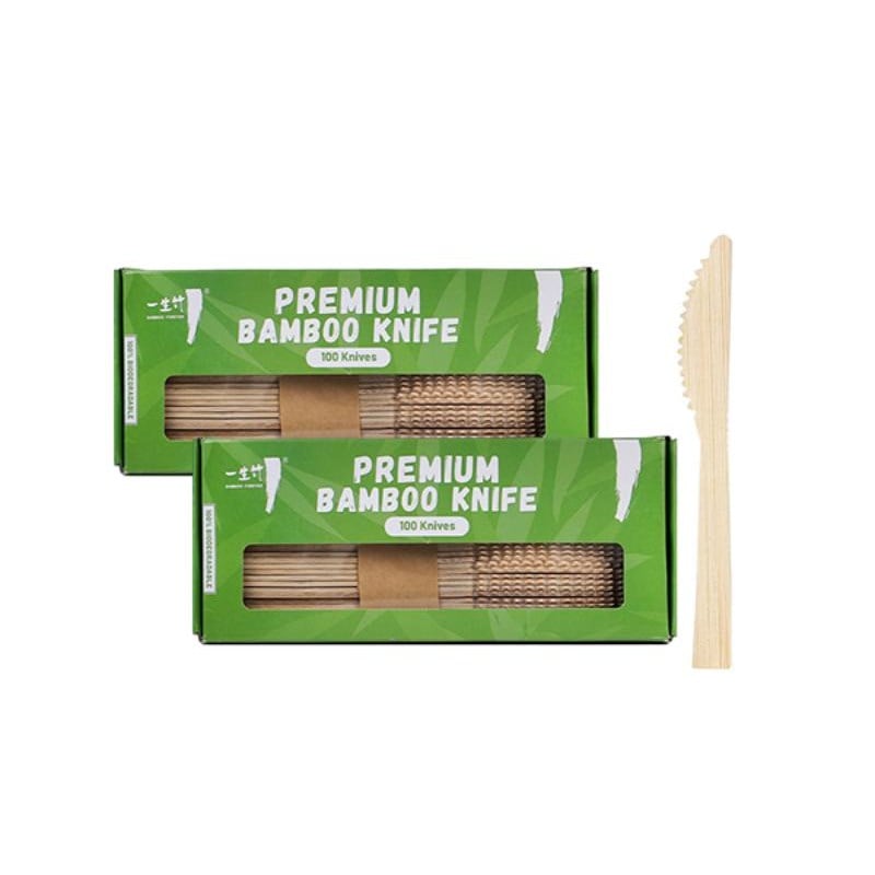 100 count premium bamboo knives in window box