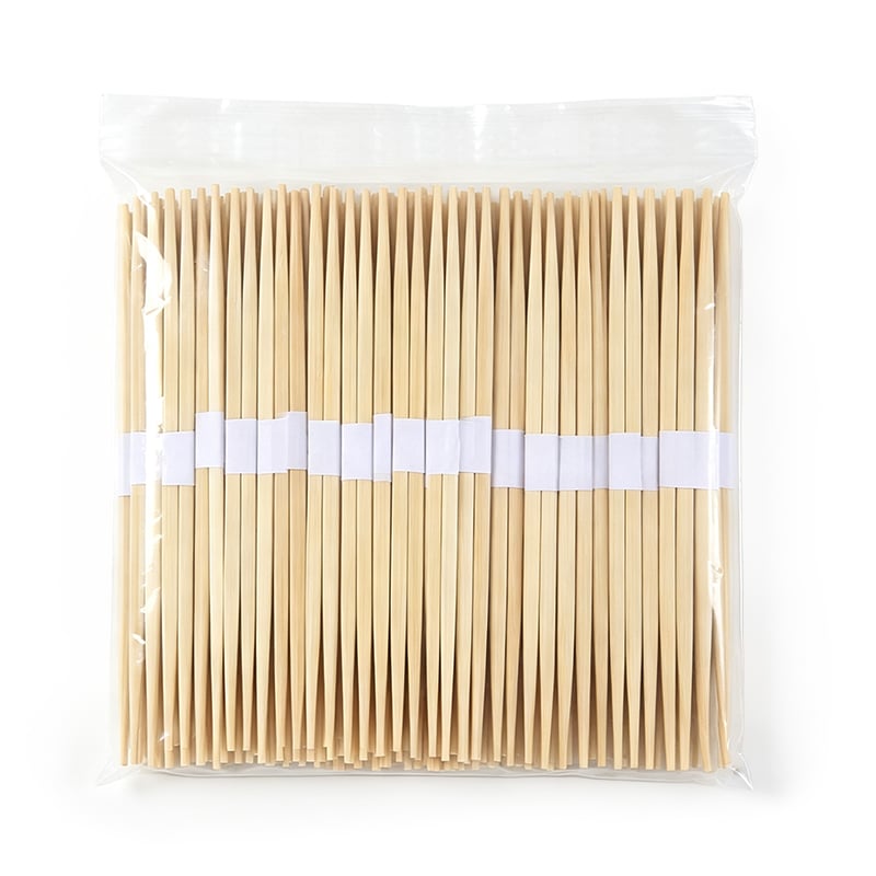 Double Pointed Bamboo Chopsticks in Clear PP Bulk Bag