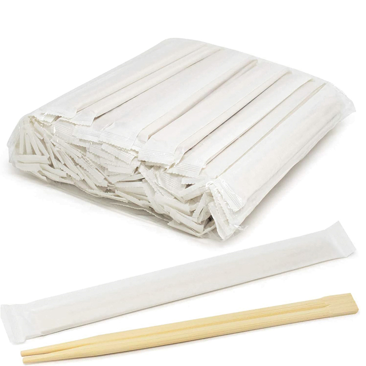 Bamboo Twin Chopsticks in Clear PP Flat Bulk Bag