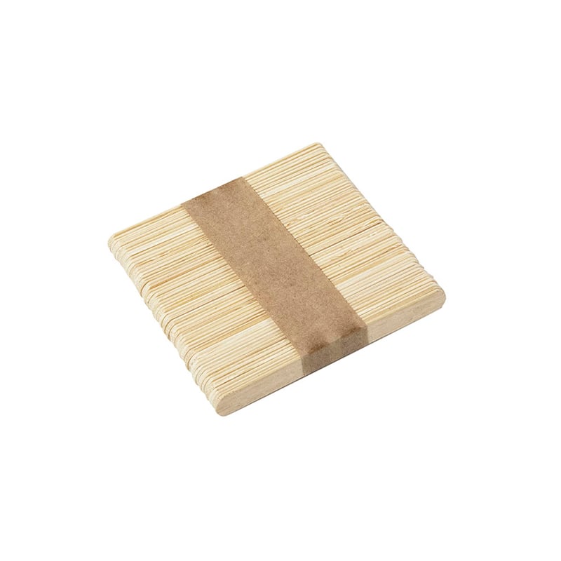 Bamboo Ice Cream Sticks Bundled with Kraft Paper Band
