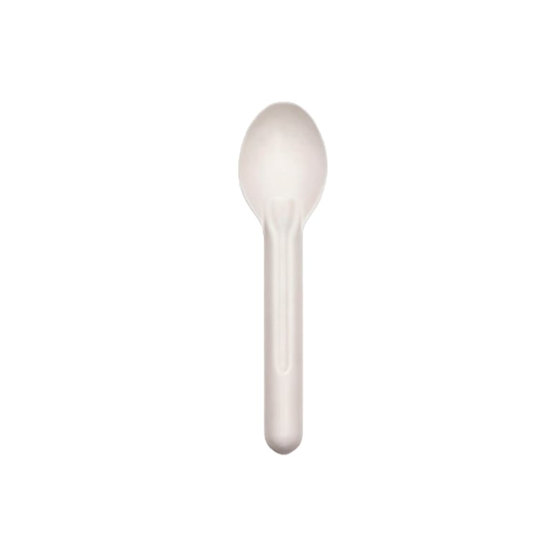 White bagasse spoon