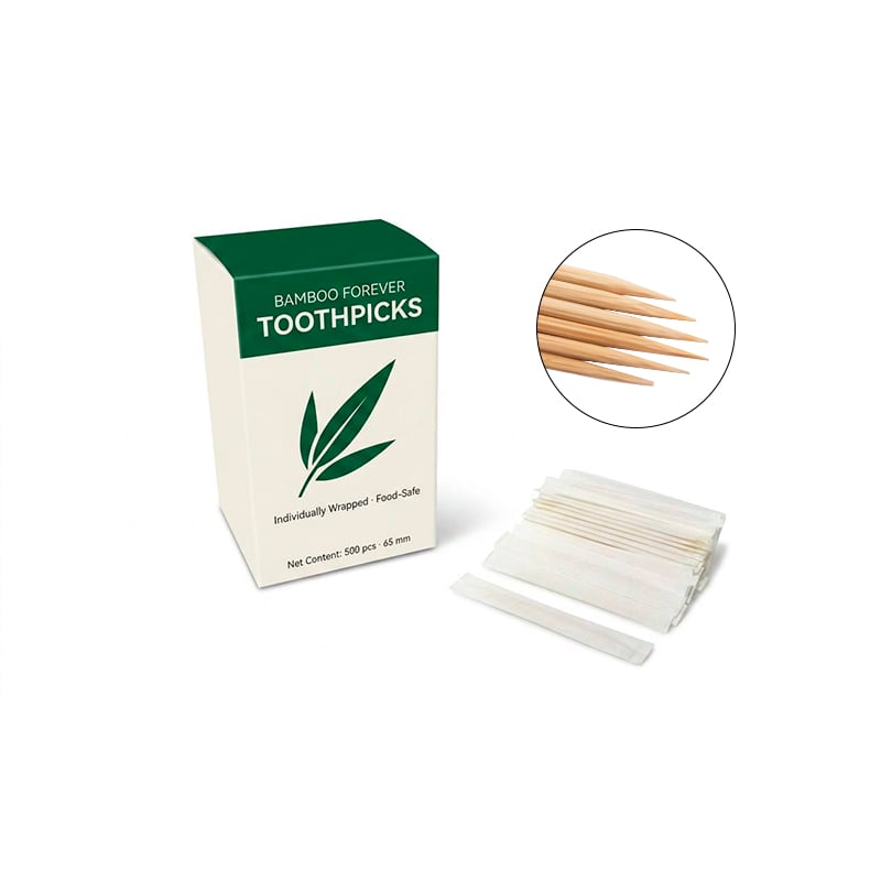 Cure-dent emballé dans une boîte colorée