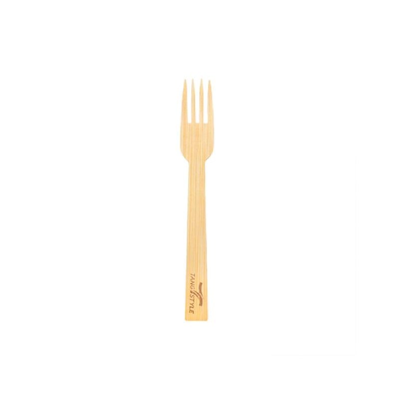 Bamboo fork with custom logo