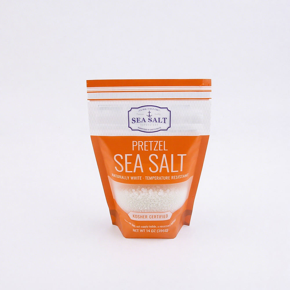 Custom Free Printing Stand up Salt Gradient Color Pouch Transparent Packaging Bag with Zipper and Window