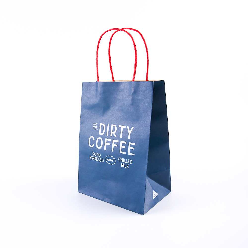 Eco-friendly Luxury Custom Printed logo Embossing Food Takeaway Kraft Gift Paper Shopping Bags with logo
