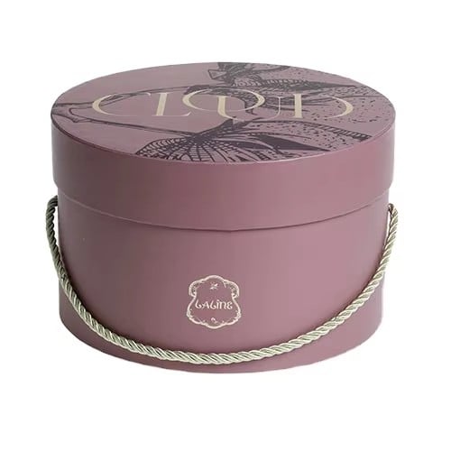 Custom Loose Powder Packaging Cylinder Cardboard Cosmetic Body Powder Tube Round Flower Box Puff Print logo