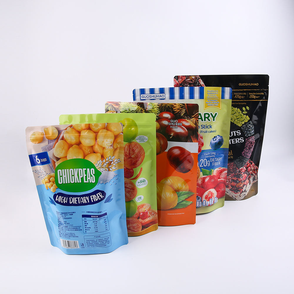 Custom logo Resealable Small Design Plastic Aluminum Stand up Pouch with Zipper for Food Packaging
