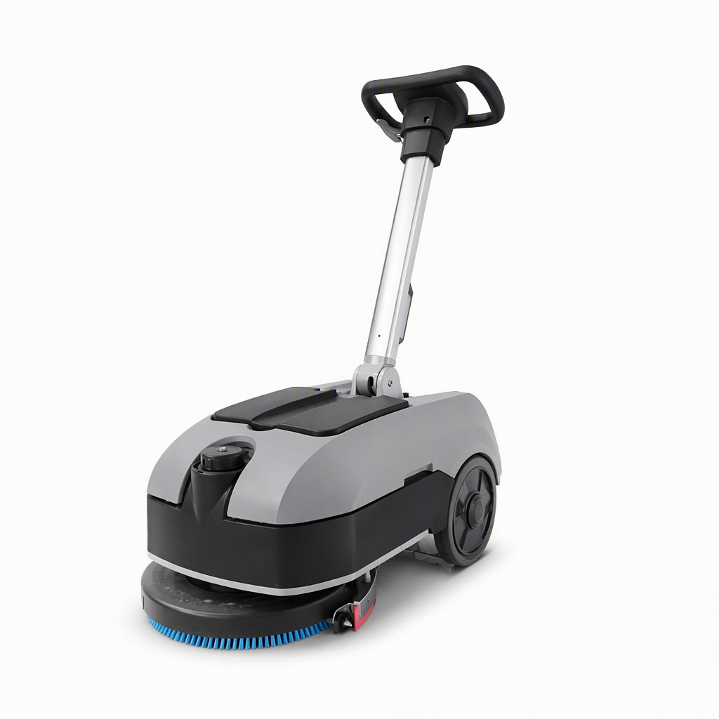 K3 Portable 23kg Compact Walk Behind Floor Scrubber Dryer 280mm 24V Lithium Battery Tile Floor Cleaning Machine for Cafe Shop