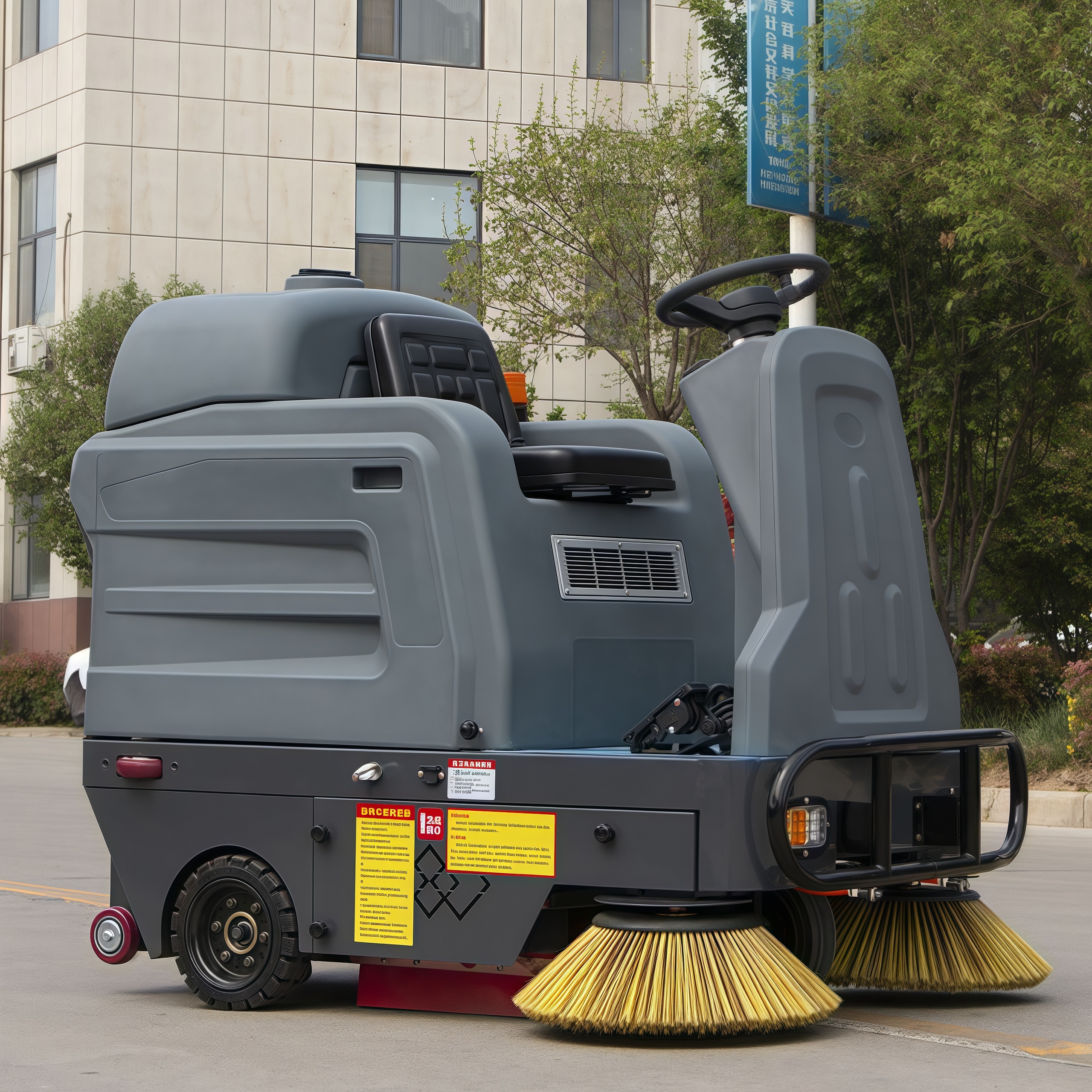 Ride-On Sweeper Machine: 8000㎡/hr Industrial Cleaning for Warehouses