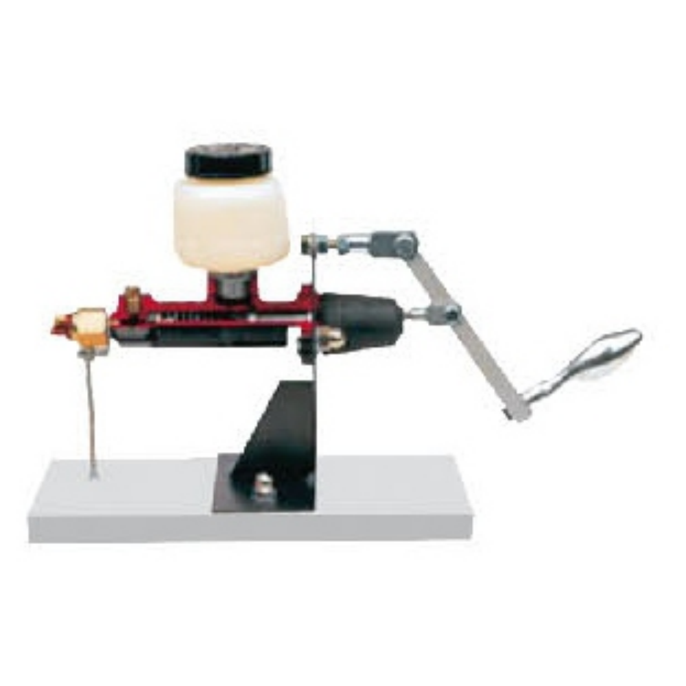 Single-chamber brake master cylinder dissected model