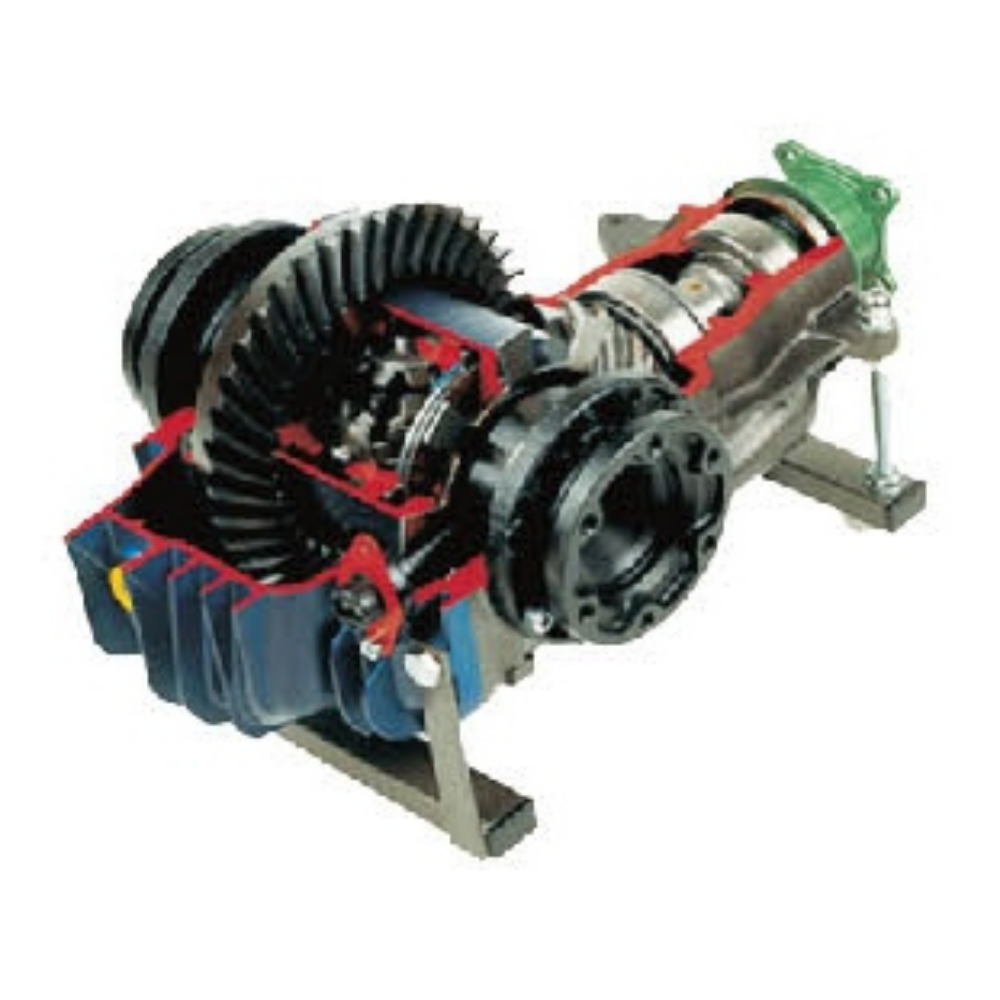 Rear-wheel drive unit with disc locking dissected model