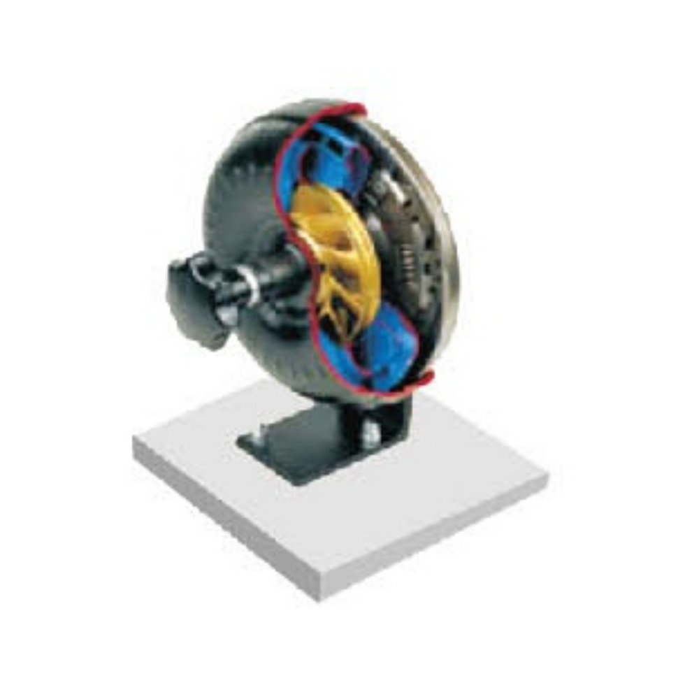 Hydraulic torque converter with lock-up clutch dissected model