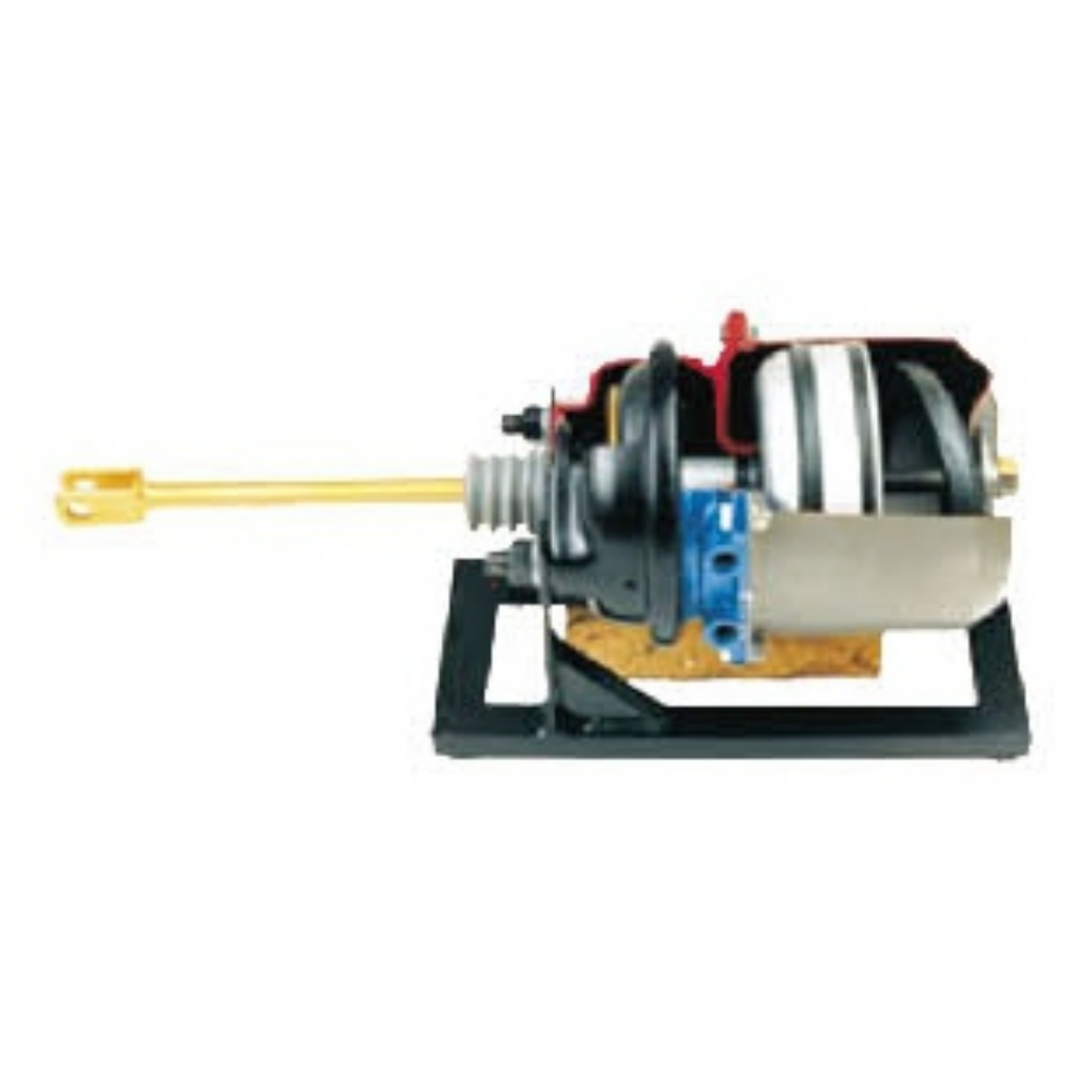 Spring-loaded brake cylinder dissected model